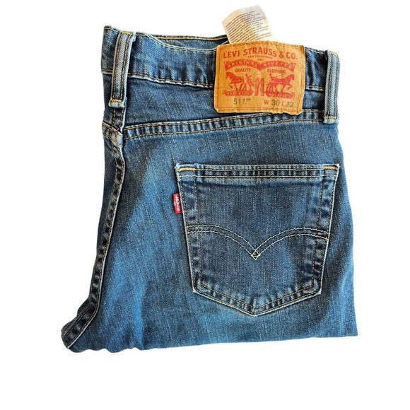 Levi's Strauss 511 Slim Fit Fit Men Jeans Tag Sz 30X32 Blue - Picture 5 of 9